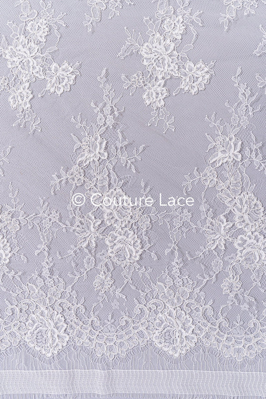 3 mètres de dentelle de Chantilly française / dentelle de mariée française / L25-861
