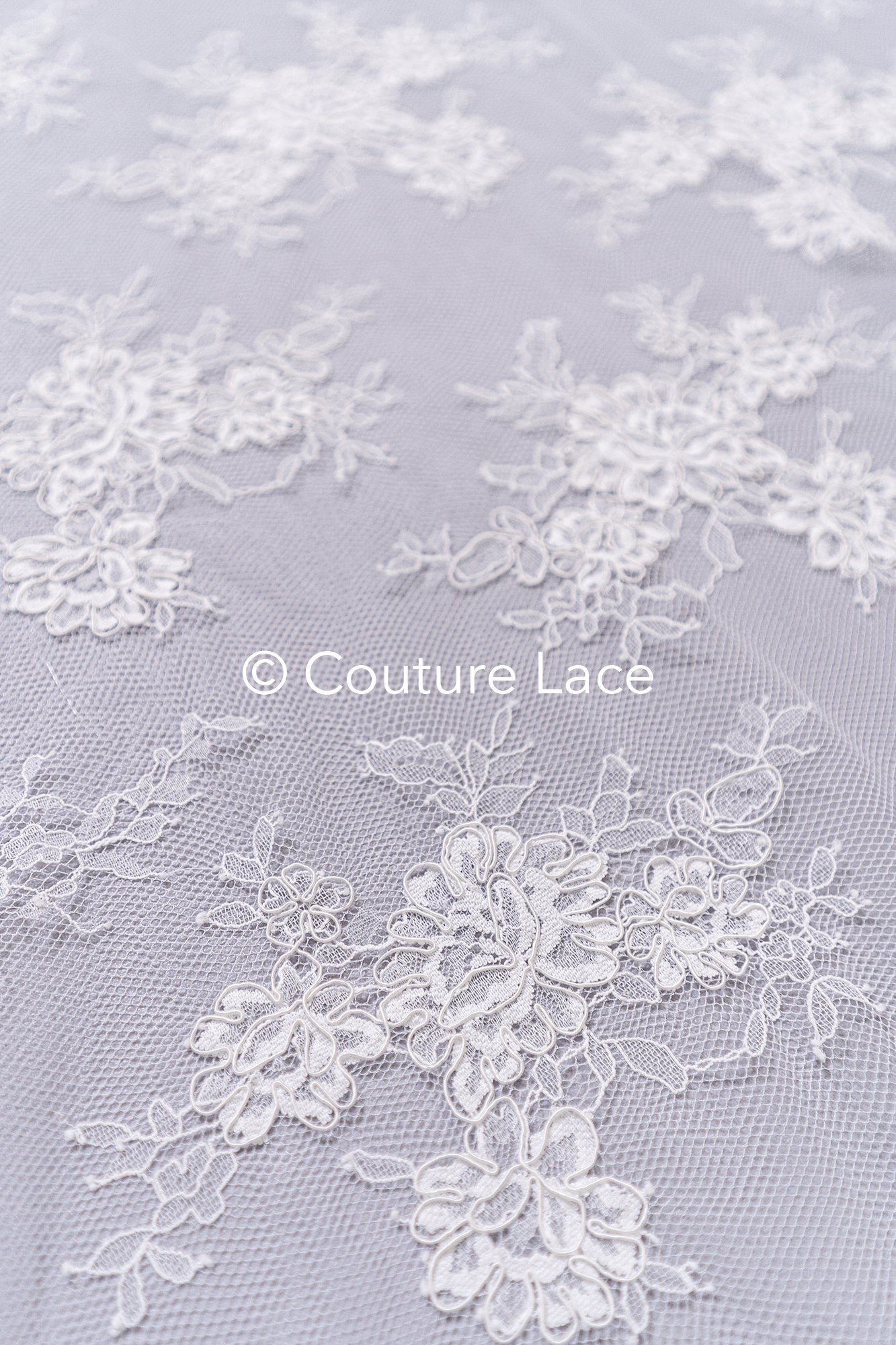 3 mètres de dentelle de Chantilly française / dentelle de mariée française / L25-861