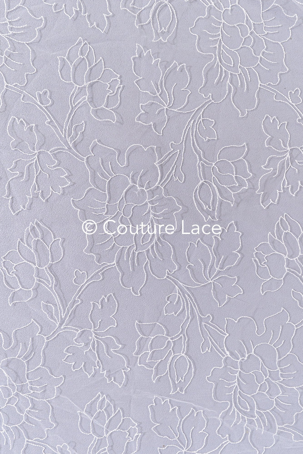 Feine Brautspitze mit Blumenmuster/Floral bestickte Spitze für Brautkleider // L25-863