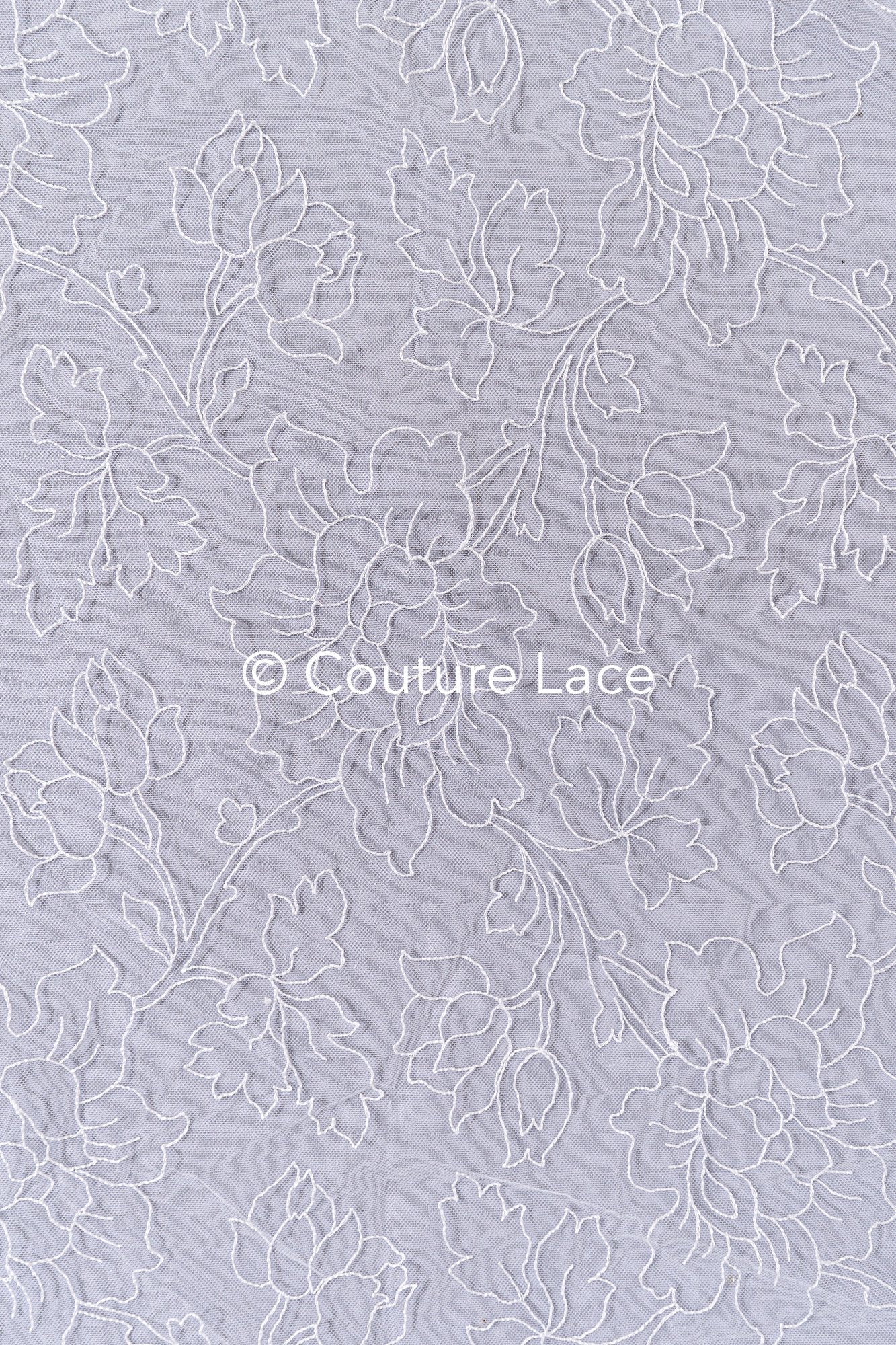 Feine Brautspitze mit Blumenmuster/Floral bestickte Spitze für Brautkleider // L25-863