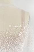 Glitzernde Pailletten Spitze mit Streifen-Muster für Brautkleider & Hochzeitsmode // L26-005