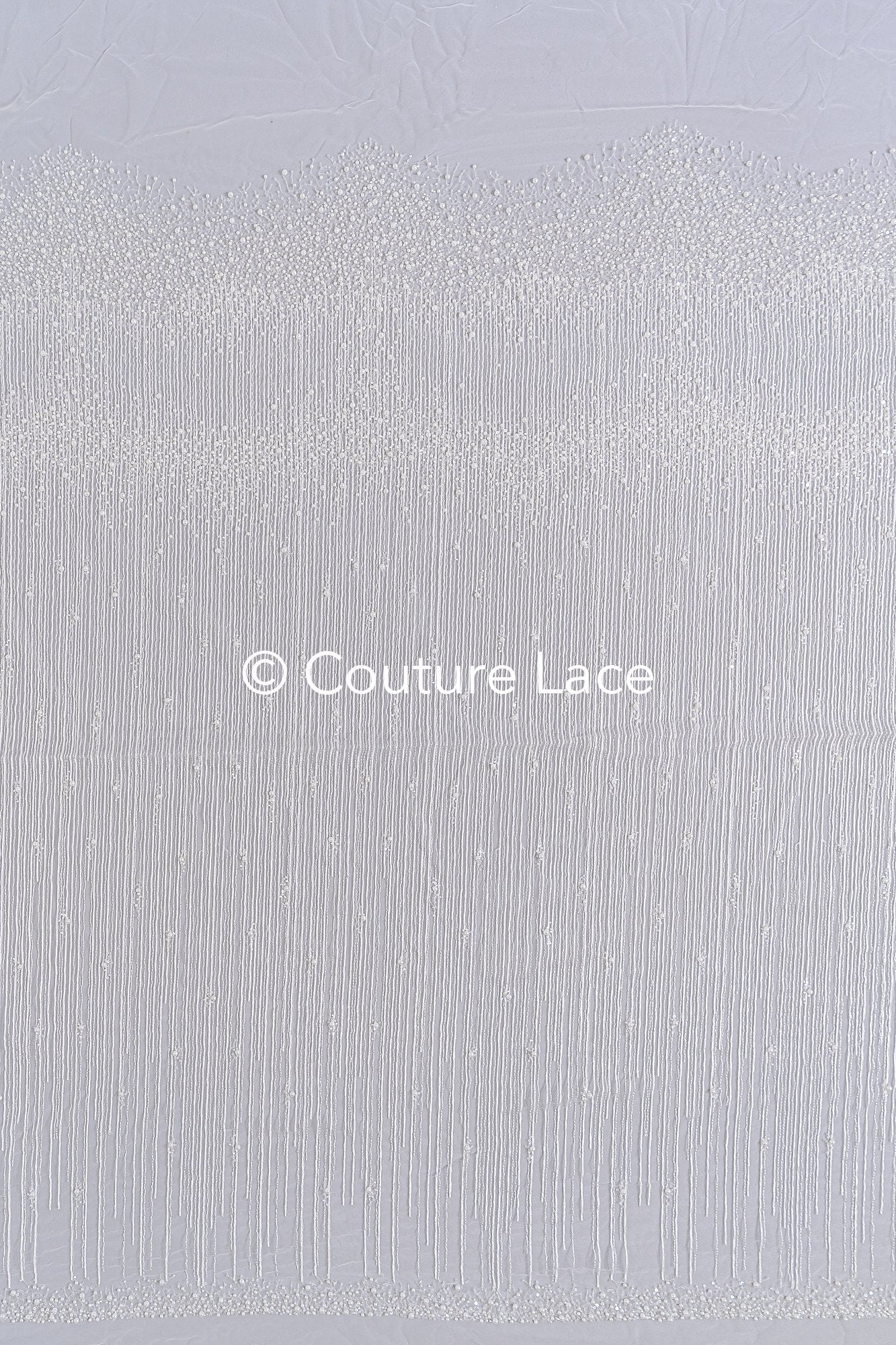 Glitzernde Pailletten Spitze mit Streifen-Muster für Brautkleider & Hochzeitsmode // L26-005