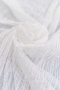 Glitzernde Pailletten Spitze mit Streifen-Muster für Brautkleider & Hochzeitsmode // L26-005