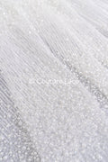 Glitzernde Pailletten Spitze mit Streifen-Muster für Brautkleider & Hochzeitsmode // L26-005