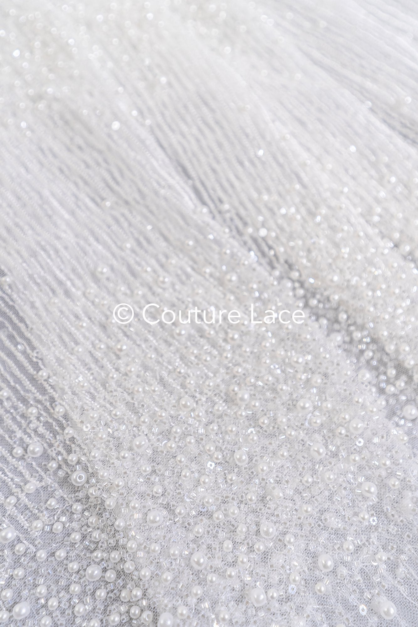 Glitzernde Pailletten Spitze mit Streifen-Muster für Brautkleider & Hochzeitsmode // L26-005