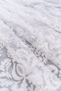Encaje floral para vestidos de novia, encaje de novia bordado con motivo floral // L26-077B
