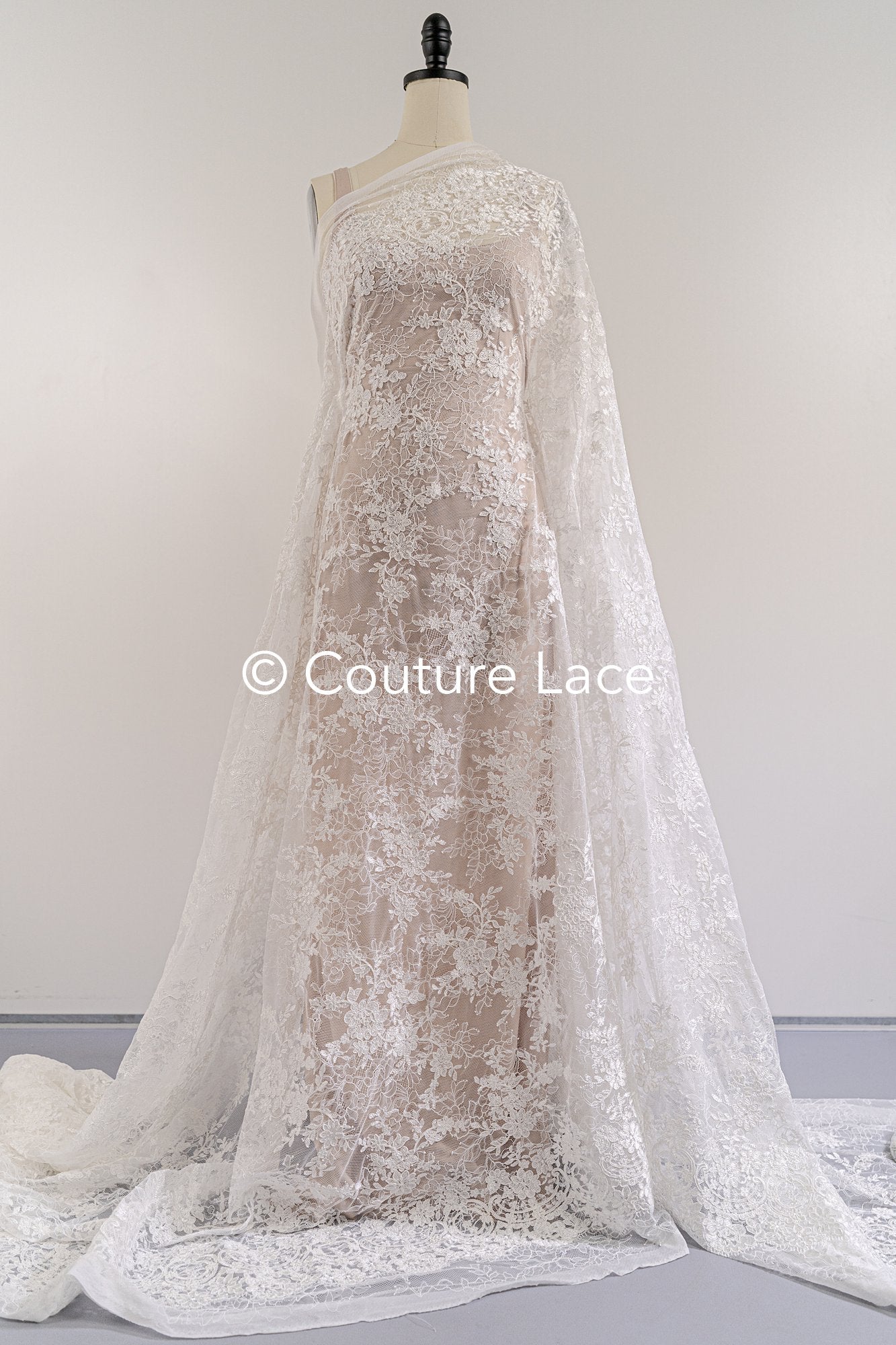 Encaje floral lujoso con motivos florales, encaje nupcial fino para vestidos de novia de lujo // L26-270B