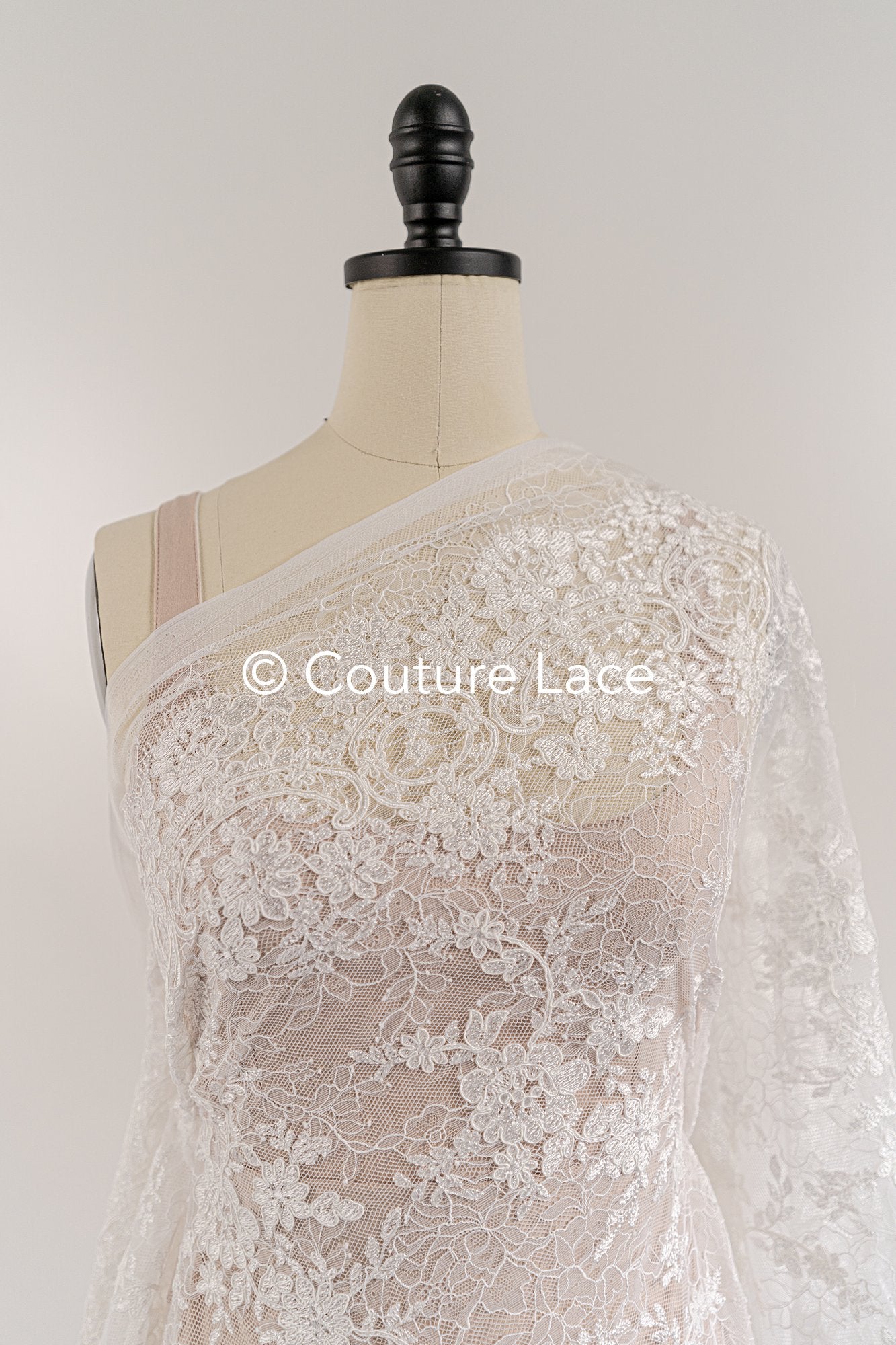 Encaje floral lujoso con motivos florales, encaje nupcial fino para vestidos de novia de lujo // L26-270B