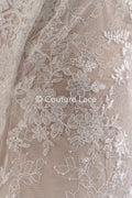 Encaje floral lujoso con motivos florales, encaje nupcial fino para vestidos de novia de lujo // L26-270B
