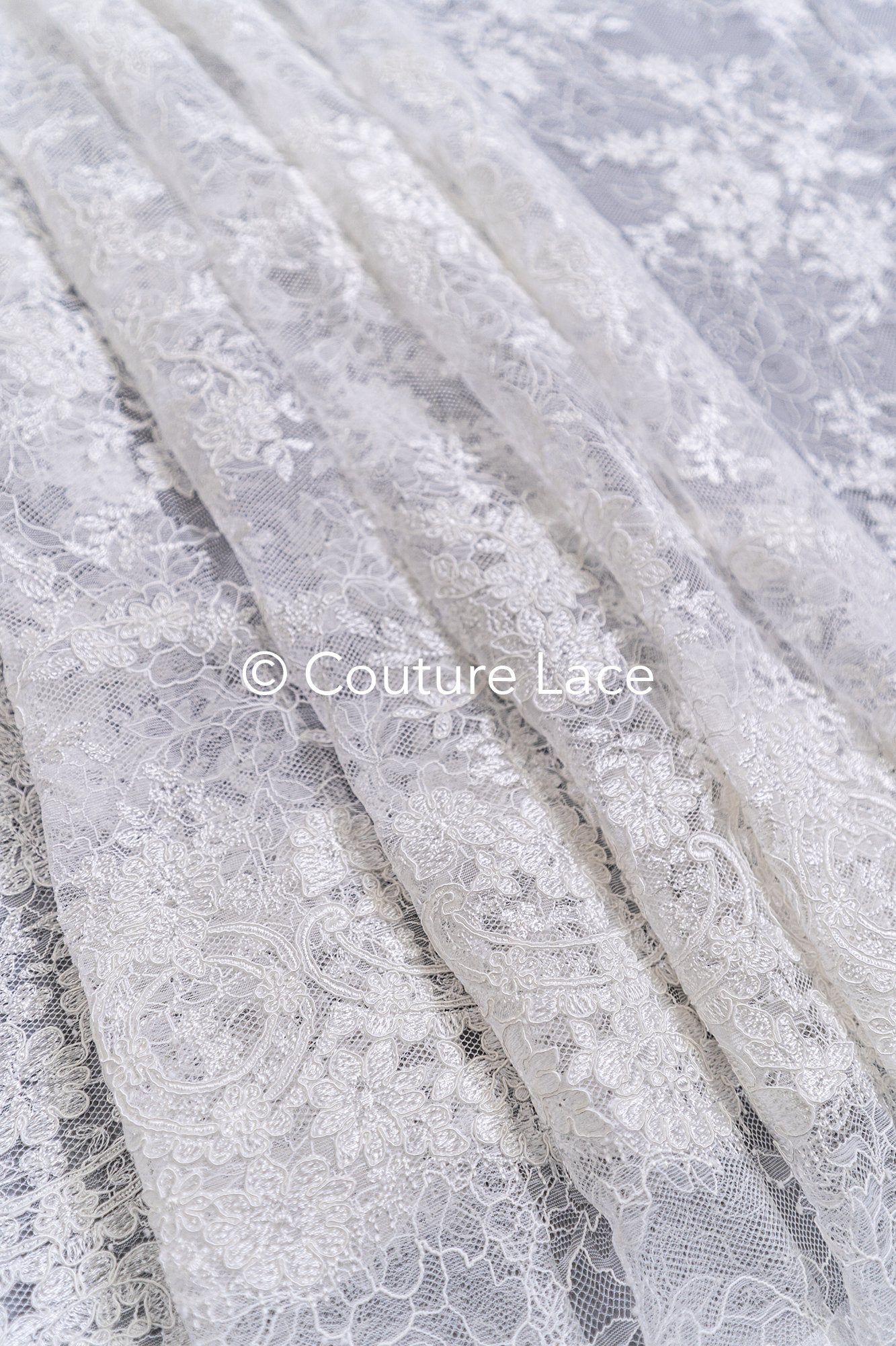 Encaje floral lujoso con motivos florales, encaje nupcial fino para vestidos de novia de lujo // L26-270B