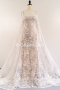 Encaje floral lujoso con motivos florales, encaje nupcial fino para vestidos de novia de lujo // L26-270B