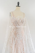 Dentelle de Mariée Luxueuse à Motif Floral Baroque // L26-276