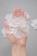 3D lace flowers/ 3D flowers sew on/ 3D flowers lace applique/ wedding dress lace applique// A24-452
