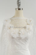 3D lace flowers/ 3D flowers sew on/ 3D flowers lace applique/ wedding dress lace applique// A24-452