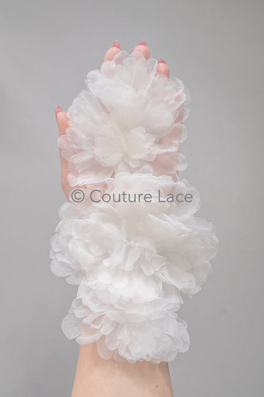 3D lace flowers/ 3D flowers sew on/ 3D flowers lace applique/ wedding dress lace applique// A24-451