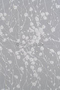 Floral bridal lace/ bridal lace material/ cream bridal lace/ floral wedding lace with sequins/ couture lace// L23-631
