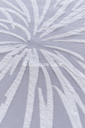 Tissu jacquard de mariée transparent avec grand motif floral 3D – Off-White // R-044
