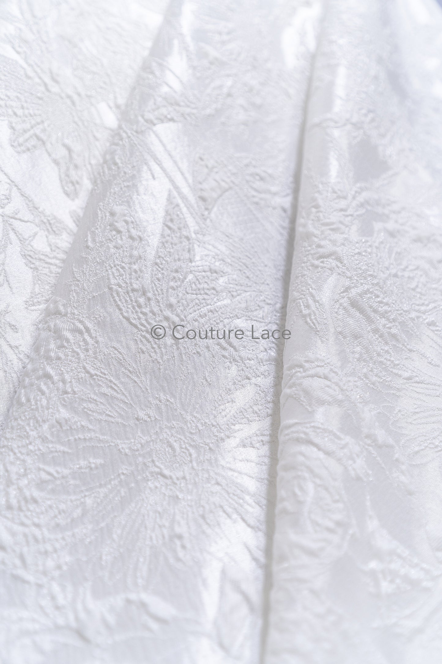 Jacquard nupcial con motivo floral – Off-White, elegante jacquard satinado // R-047-WE