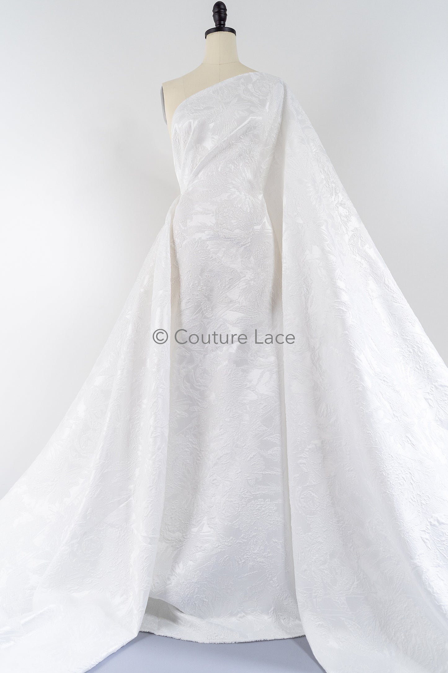Jacquard nupcial con motivo floral – Off-White, elegante jacquard satinado // R-047-WE