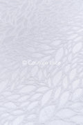 Elegant jacquard bridal fabric with abstract leaf pattern – Off-White, modern bridal satin jacquard // R-048