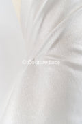 Structured Mikado Fabric Off-White with Silver Lyrex Threads – Perfect for Princess Wedding Dresses &amp; Decoration// R-136
