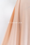 Peach-colored, soft stretch satin – ideal for elegant evening dresses and festive occasions // R-140-17