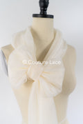 Tulle souple ultra-doux - ivoire-crème/ brillant - 160 cm de large // R-156-6-BALLEN