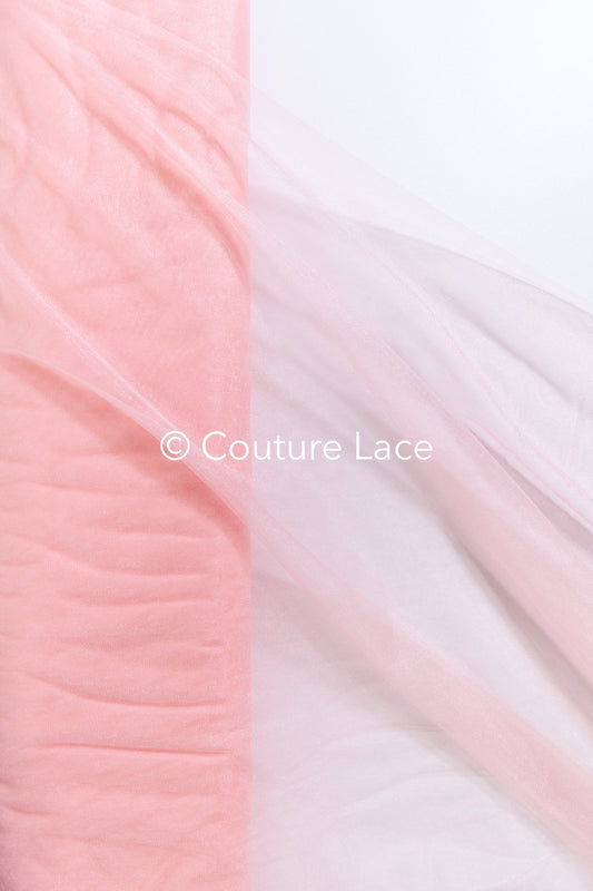 Rollo de 27,4 metros / 30 yardas - Tul suave extra ligero – Rosa blush suave/ brillante – 160 cm de ancho // R-157-8-BALLEN