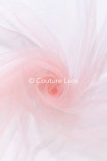 30yds/ 27.4m Ballen - Superweicher Soft-Tüll - Zartes Blush Rosa/ glänzend - 160cm breit // R-157-8-BALLEN
