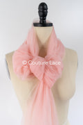 30yds/ 27.4m Ballen - Superweicher Soft-Tüll - Zartes Blush Rosa/ glänzend - 160cm breit // R-157-8-BALLEN