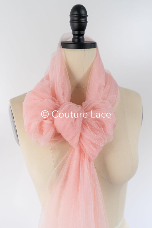 Rollo de 27,4 metros / 30 yardas - Tul suave extra ligero – Rosa blush suave/ brillante – 160 cm de ancho // R-157-8-BALLEN