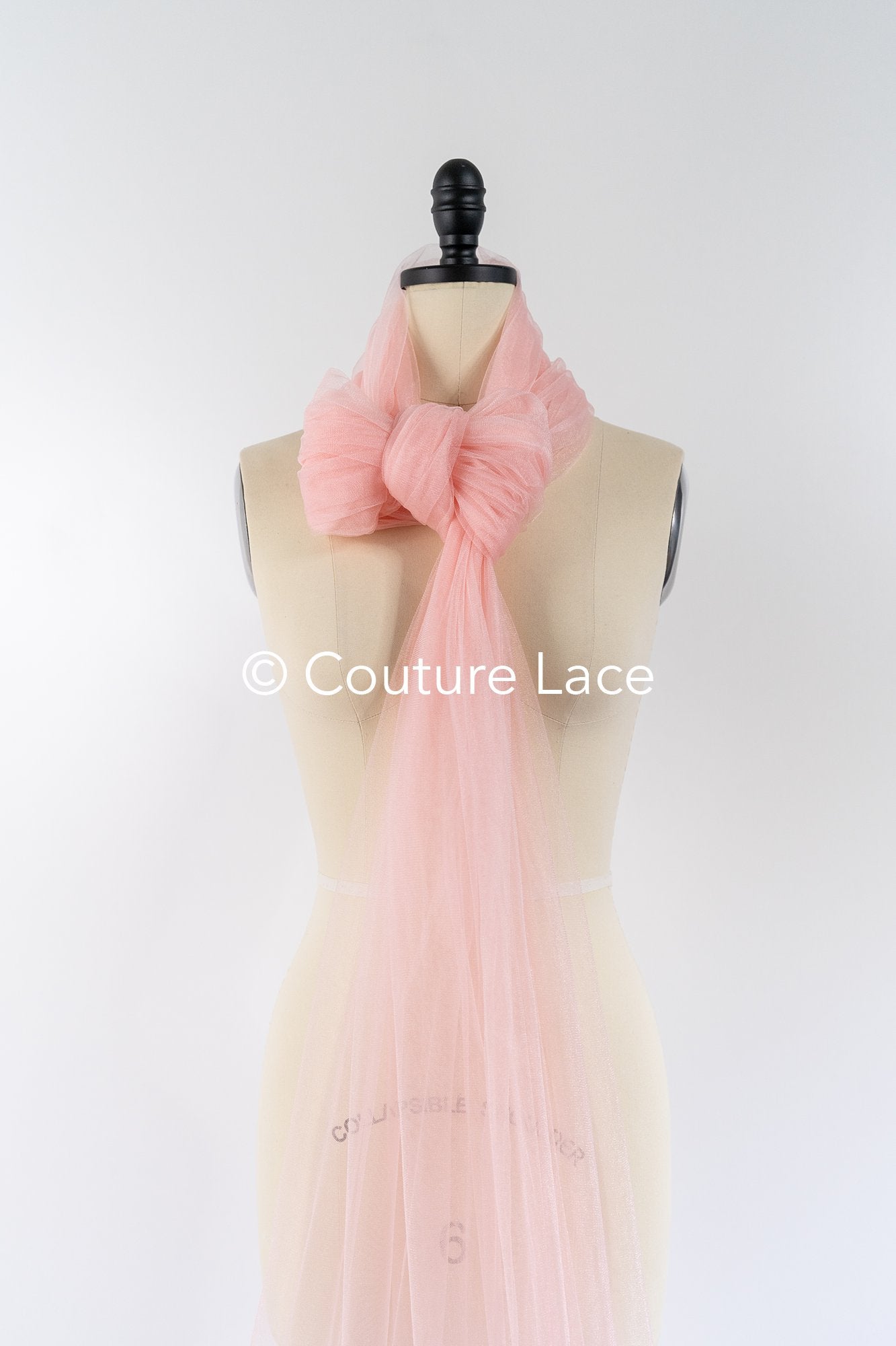 30yds/ 27.4m Ballen - Superweicher Soft-Tüll - Zartes Blush Rosa/ glänzend - 160cm breit // R-157-8-BALLEN