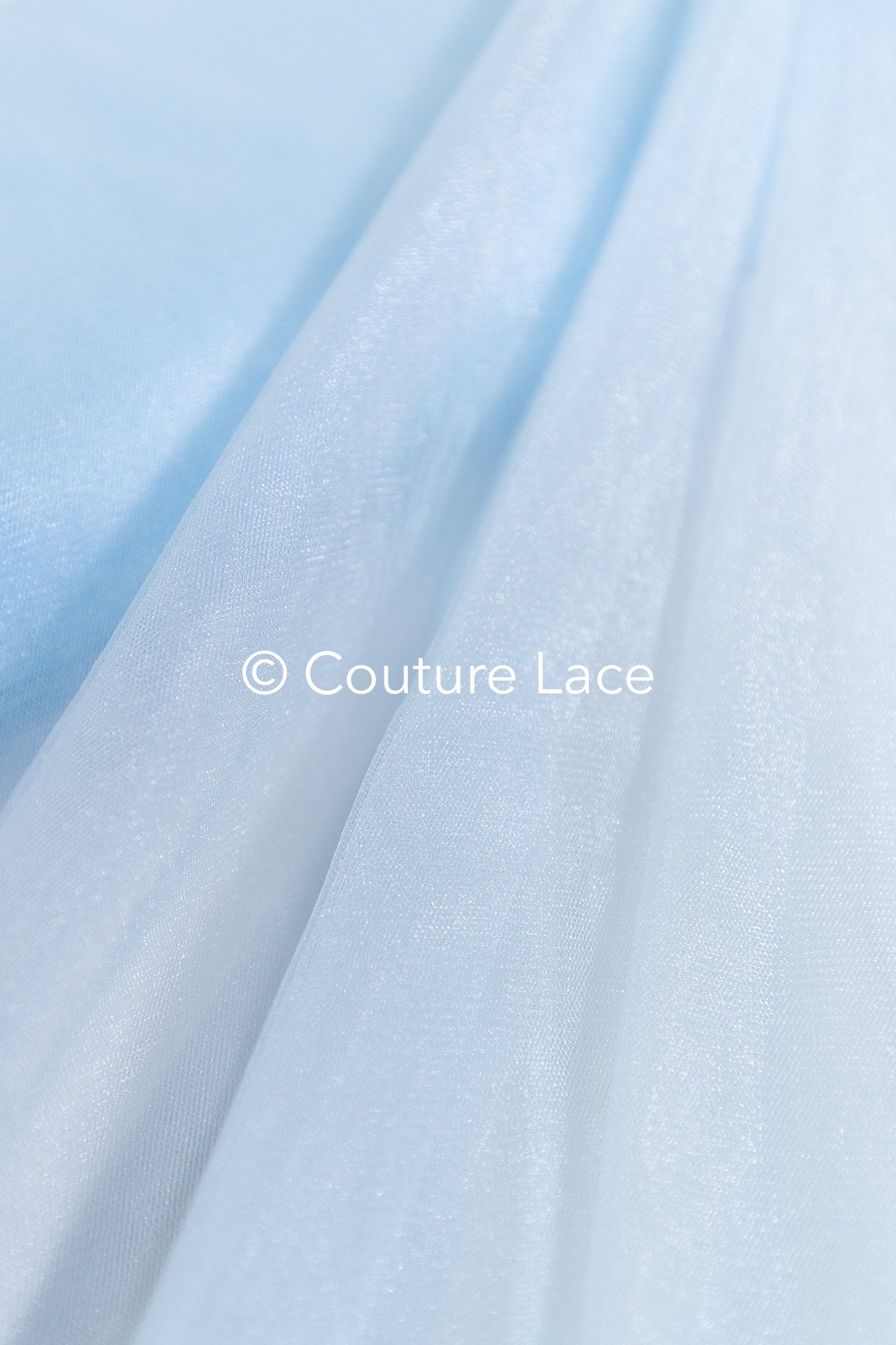 Tulle souple ultra-doux - Bleu ciel doux/ brillant - 160 cm de large // R-161-28-BALLEN