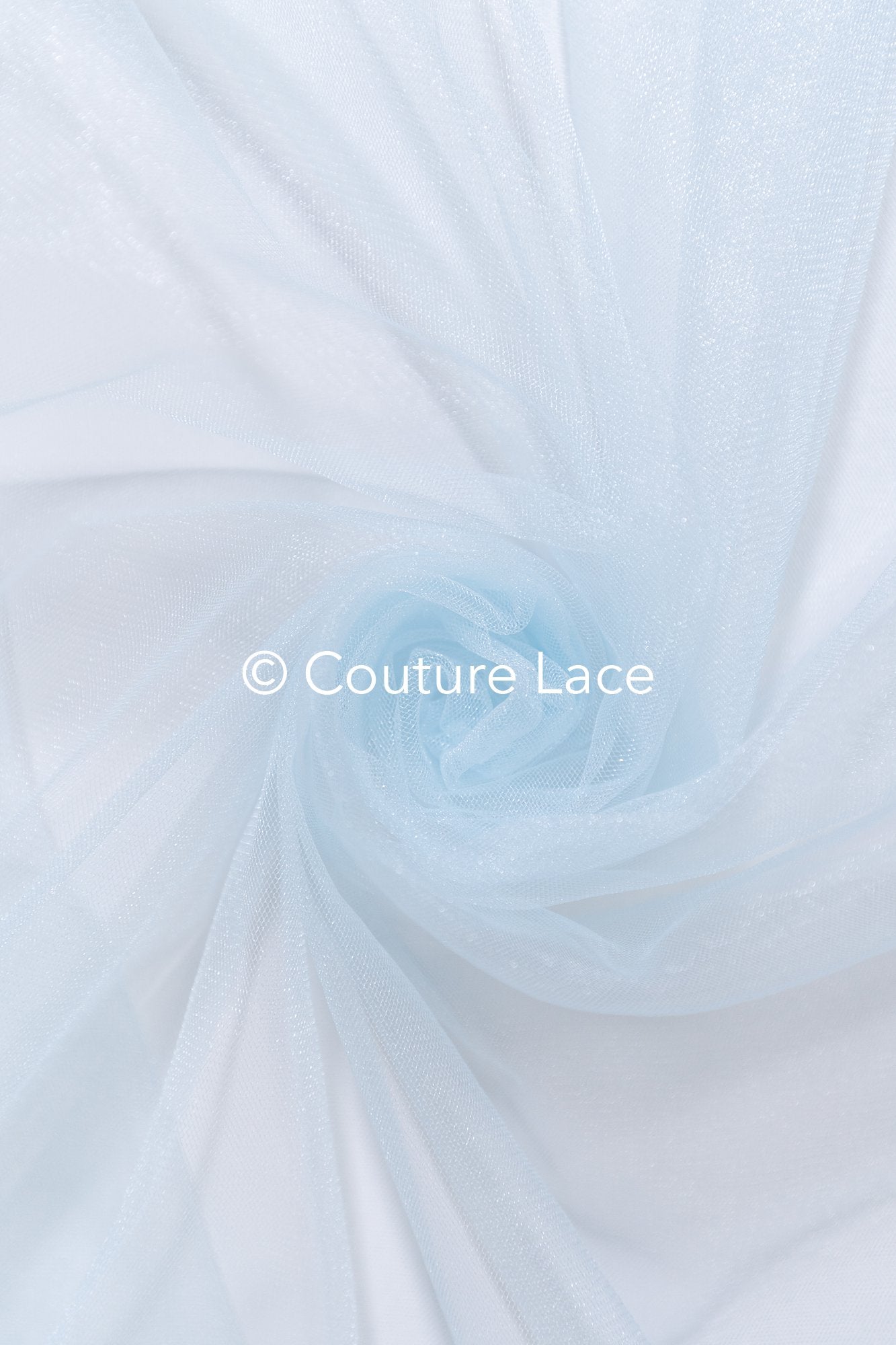 Tulle souple ultra-doux - Bleu ciel doux/ brillant - 160 cm de large // R-161-28-BALLEN