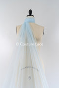 Tulle souple ultra-doux - Bleu ciel doux/ brillant - 160 cm de large // R-161-28-BALLEN