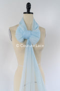 Tulle souple ultra-doux - Bleu ciel doux/ brillant - 160 cm de large // R-161-28-BALLEN