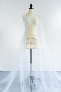 Tulle souple ultra-doux - Bleu ciel doux/ brillant - 160 cm de large // R-161-28-BALLEN