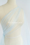 Tulle souple ultra-doux - Bleu ciel doux/ brillant - 160 cm de large // R-161-28-BALLEN
