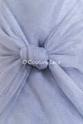 Tulle souple ultra-doux - Gris argent doux/ brillant - 160 cm de large // R-162-30-BALLEN