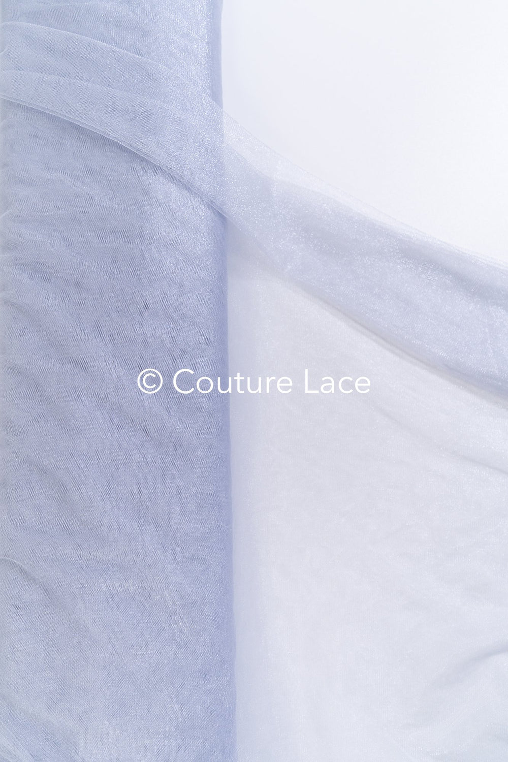 Tulle souple ultra-doux - Gris argent doux/ brillant - 160 cm de large // R-162-30-BALLEN