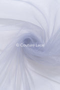 Tulle souple ultra-doux - Gris argent doux/ brillant - 160 cm de large // R-162-30-BALLEN