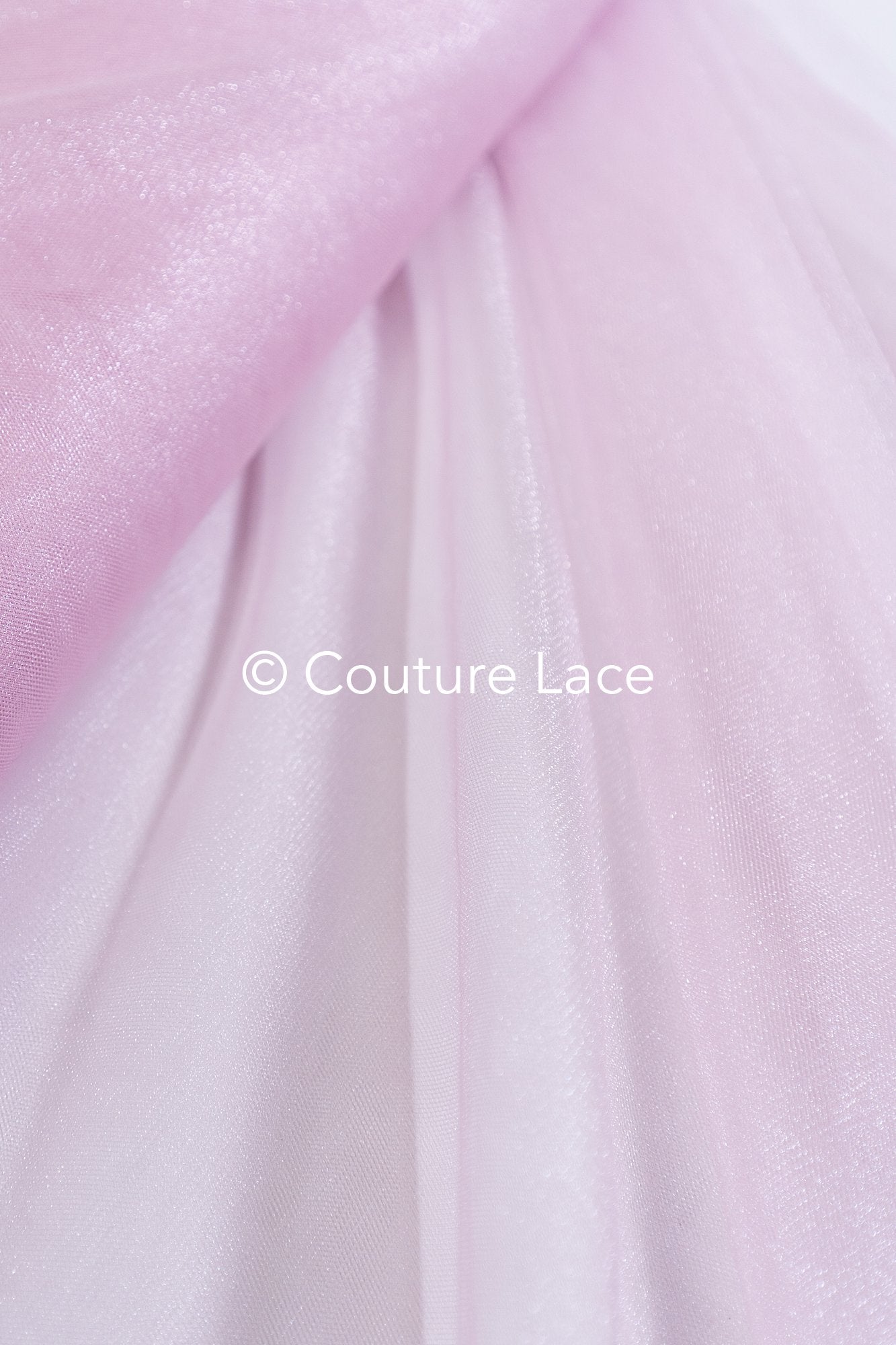 Tulle souple ultra-doux - Rose poudré clair/ brillant - 160 cm de large // R-164-33-BALLEN