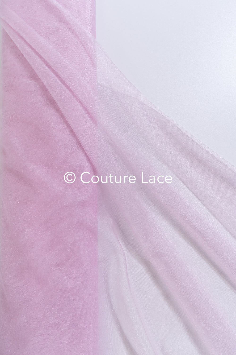Tulle souple ultra-doux - Rose poudré clair/ brillant - 160 cm de large // R-164-33-BALLEN