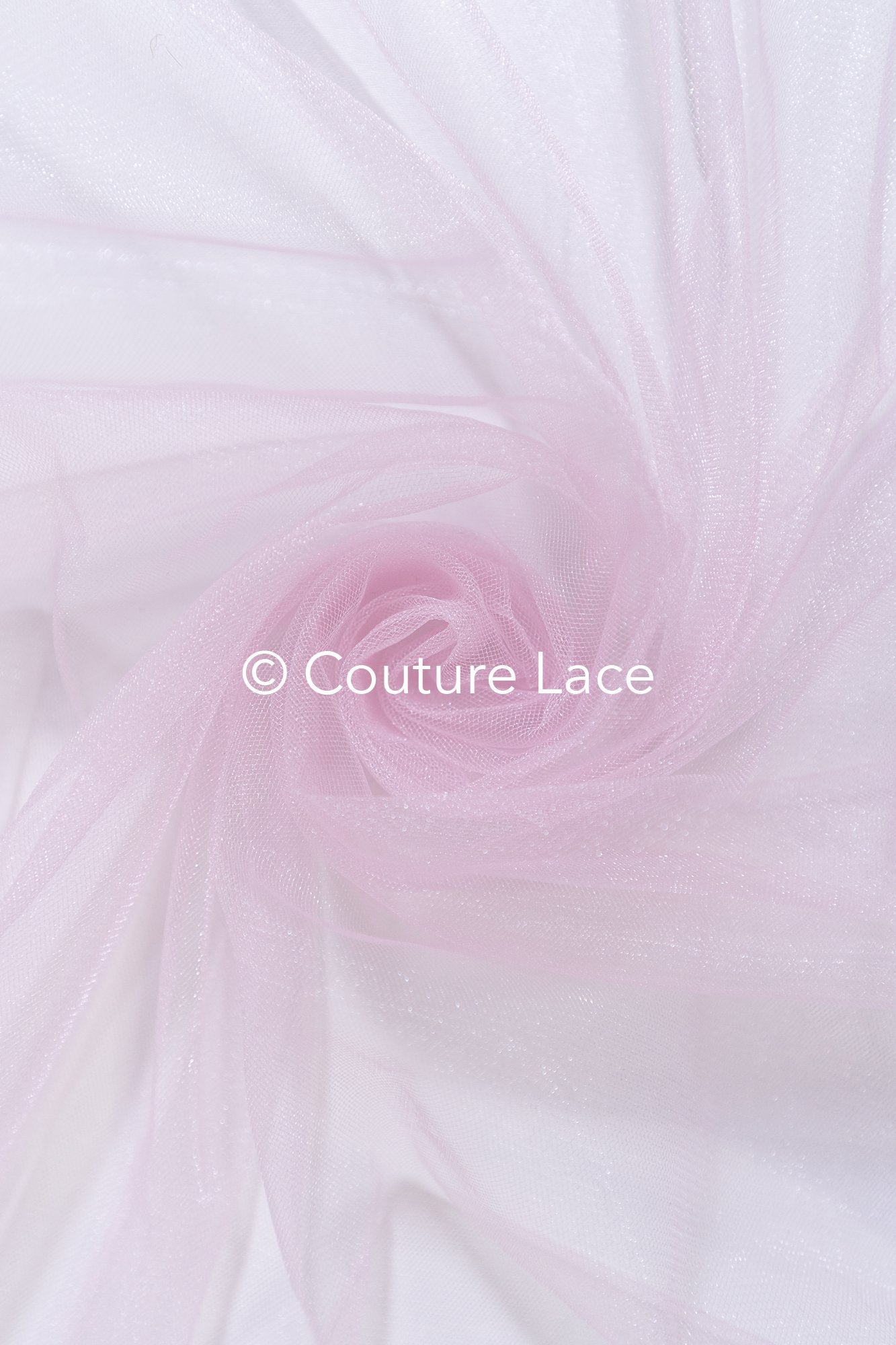 Tulle souple ultra-doux - Rose poudré clair/ brillant - 160 cm de large // R-164-33-BALLEN