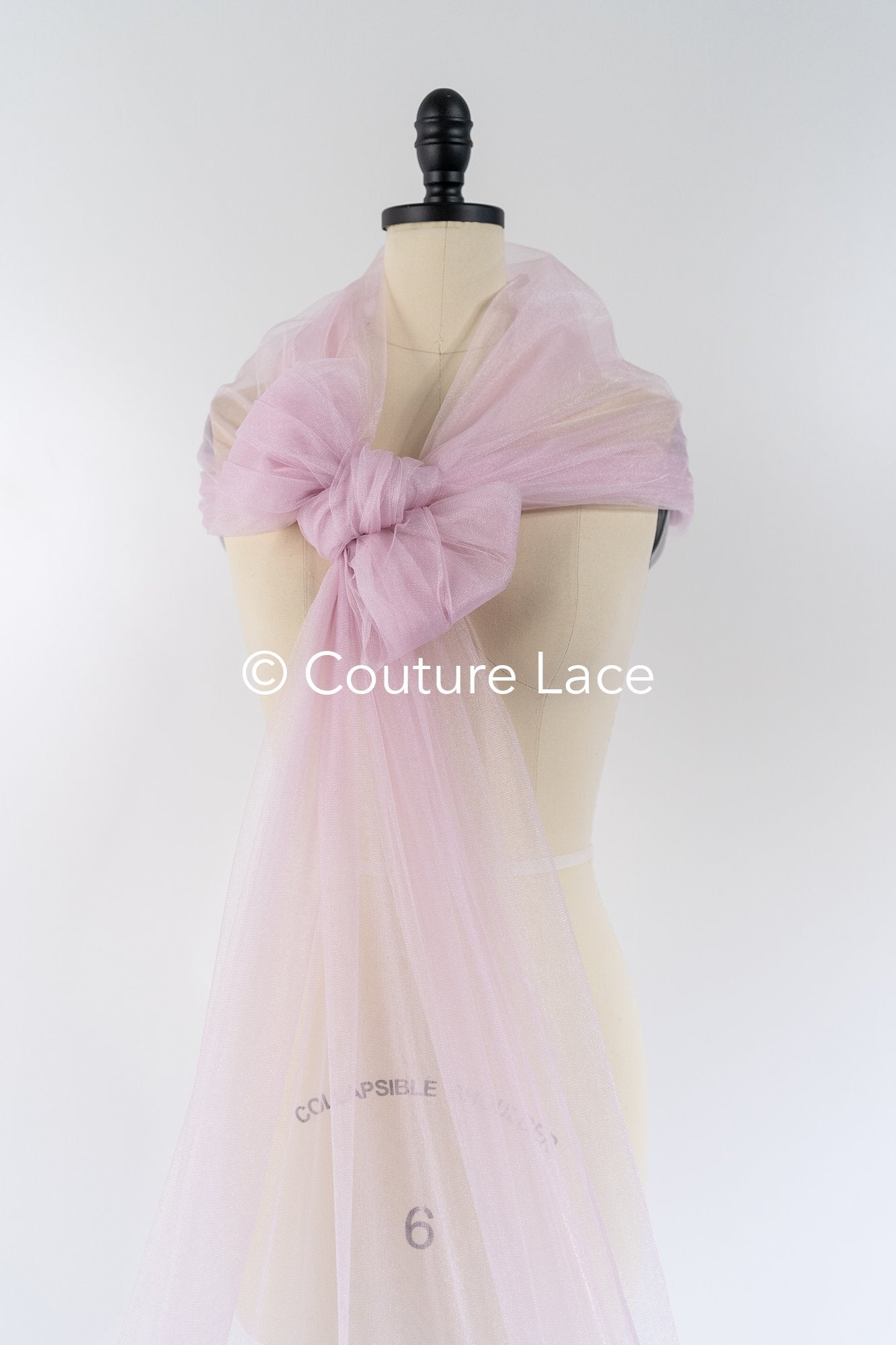 Tul suave extra ligero – Rosa empolvado claro/ brillante – 160 cm de ancho //  R-164-33