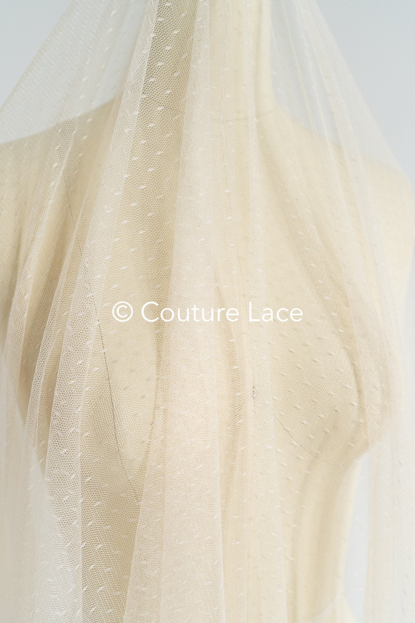 Tul con puntos súper suave – Champagner – 150 cm de ancho // R-170-6