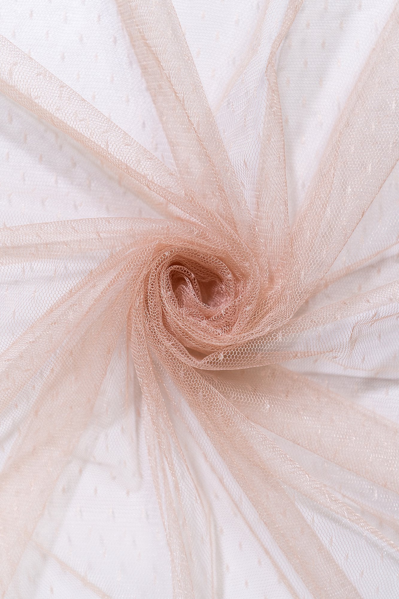 22yds/ 20m Ballen - Superweicher Punkte-Tüll - Nude - 150cm breit // R-172-9-BALLEN