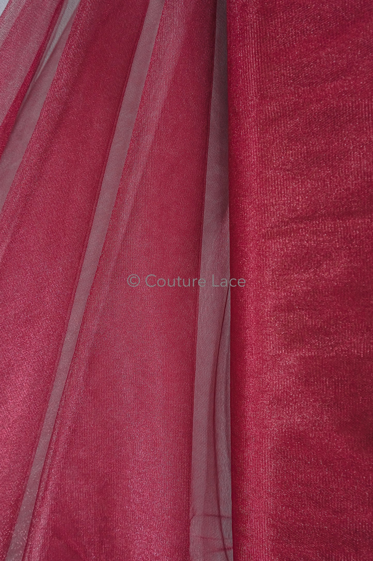 Tul suave extra ligero – Rojo rubí intenso/ brillante – 160 cm de ancho // R-158-16