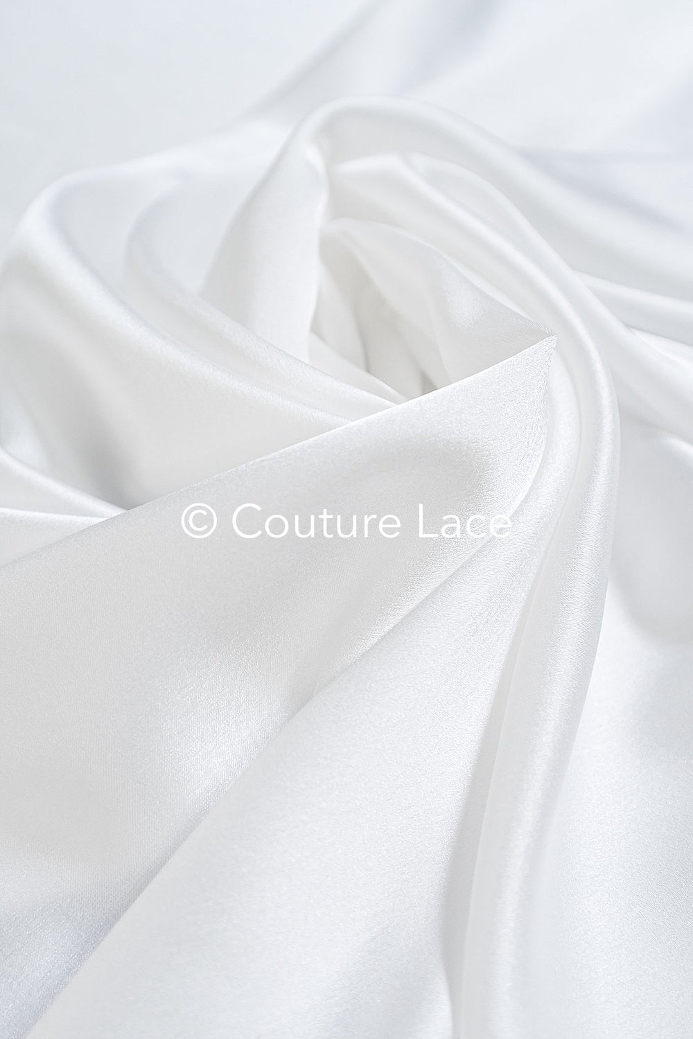 Light Silky Off-White Bridal Satin – Fine fabric for bridal wear, formal wear and home textiles // R-059