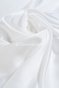 Light Silky Off-White Bridal Satin – Fine fabric for bridal wear, formal wear and home textiles // R-059